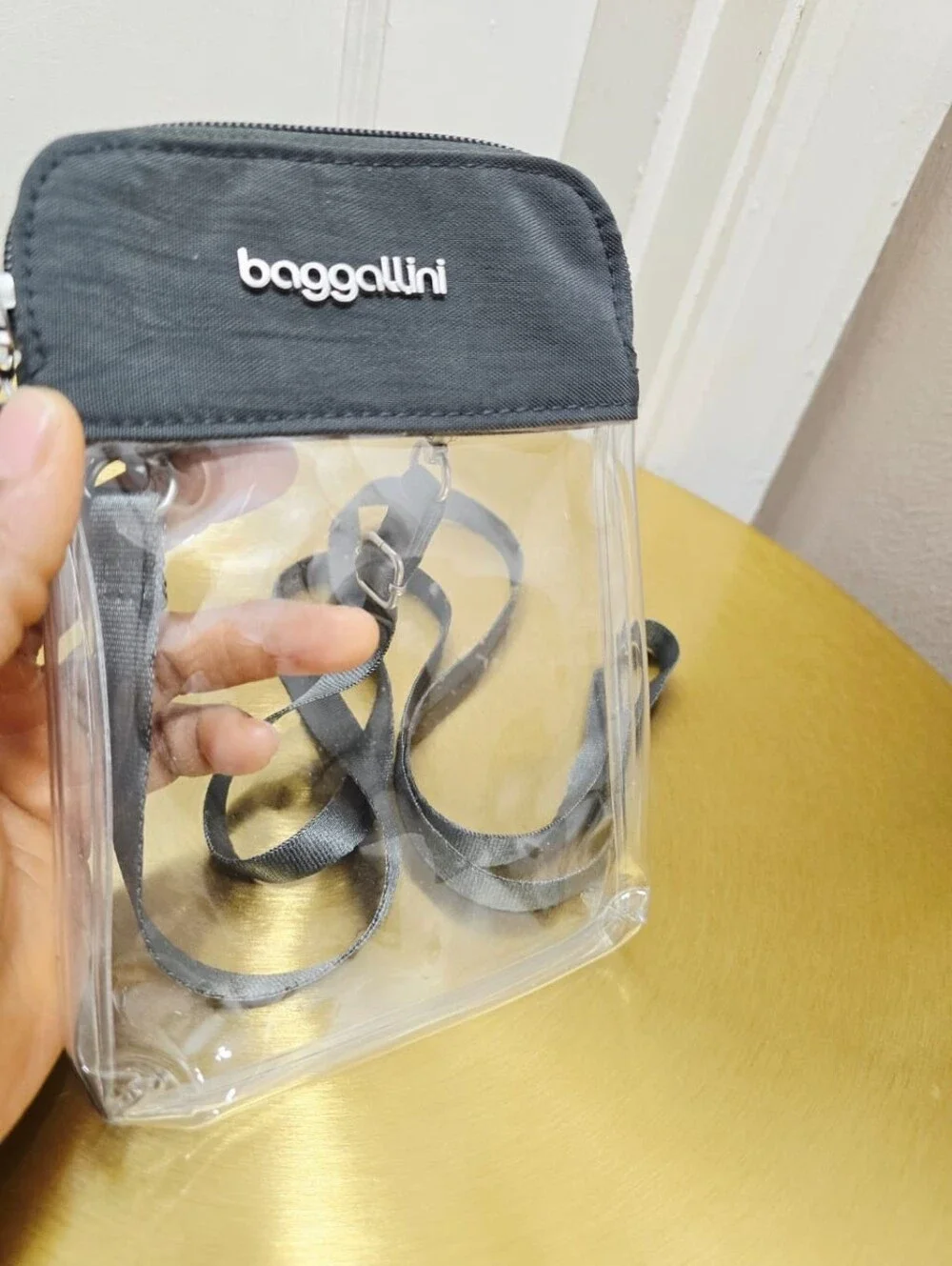 Clear Stadium Explorer Crossbody Bag in Black